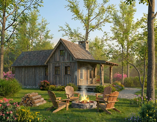 Mountain Rustic House Plan - Hunter's Den 25924 - Front Exterior