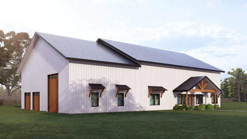 Country House Plan - Basswood 43721 - Left Exterior