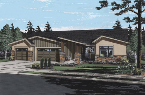 Modern House Plan - Serratoga 81261 - Front Exterior