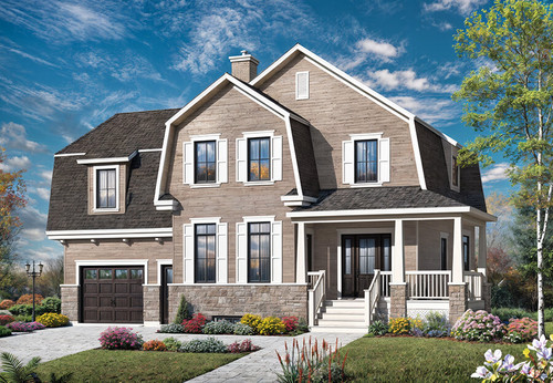 Cape Cod House Plan - La Villa 39008 - Front Exterior