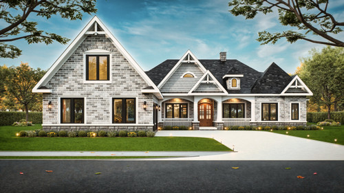 Country House Plan - Cova Creek 80645 - Front Exterior
