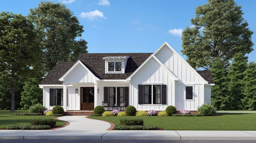Farmhouse House Plan - Merry Oaks 87250 - Front Exterior