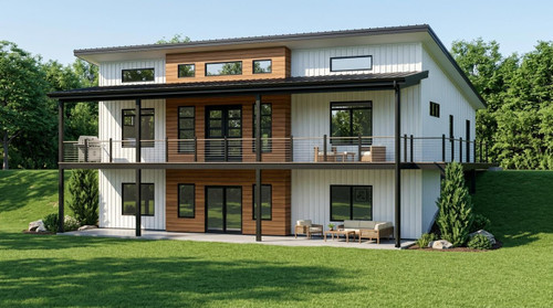 Contemporary House Plan - 32454 - Rear Exterior