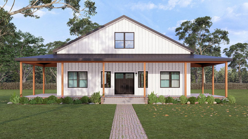 Country House Plan - Sycamore #1 91053 - Front Exterior