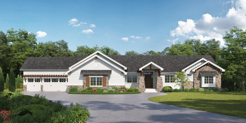 Craftsman House Plan - Kennedy 76674 - Front Exterior