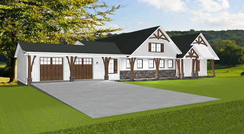 Craftsman House Plan - Clayton 30141 - Front Exterior