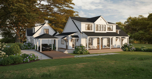 Farmhouse House Plan - Alexandria 28453 - Front Exterior