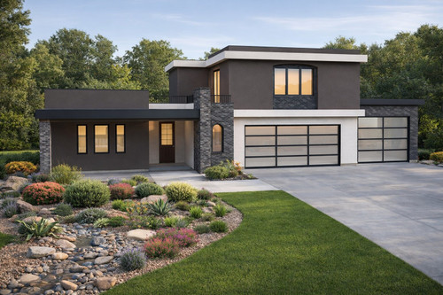 Contemporary House Plan - The Sunrise Mesa 19758 - Front Exterior