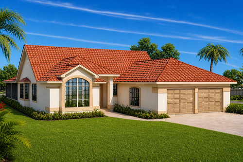 Southwest House Plan - Alessandro 42490 - Front Exterior
