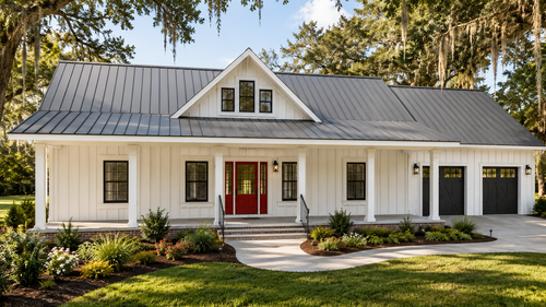 Farmhouse House Plan - 55085 - 