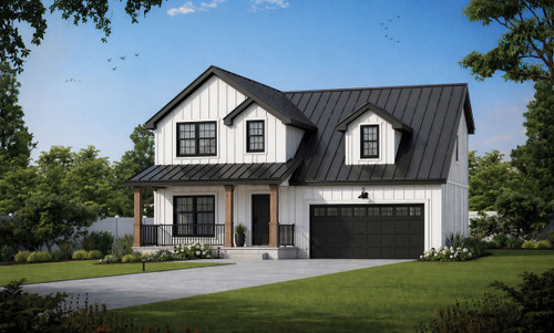 Farmhouse House Plan - Kincaid Modern Farmhouse 39643 - Front Exterior