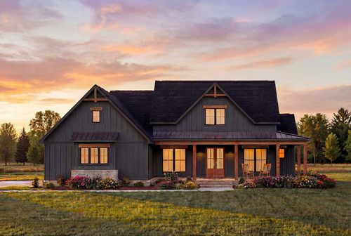 Farmhouse House Plan - Mayfield 3 70256 - Front Exterior