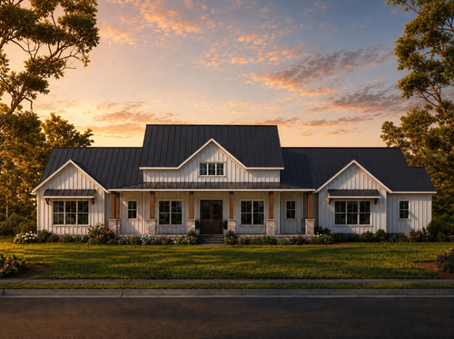 Farmhouse House Plan - Downey-2 30110 - Front Exterior