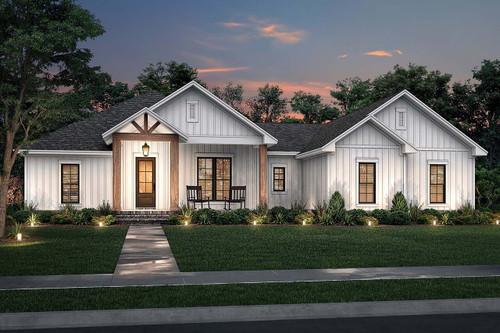 Farmhouse House Plan - Spring Creek 47699 - Front Exterior