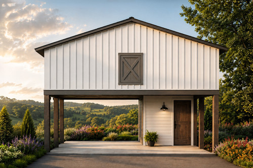 Farmhouse House Plan - Carport 40267 - 