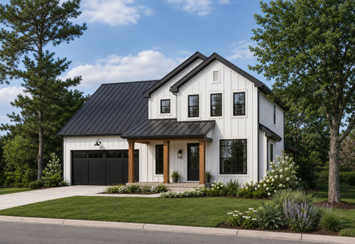 Farmhouse House Plan - Wayside Farmhouse 85408 - Front Exterior