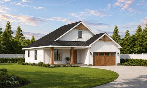 Farmhouse House Plan - Calverton Farm 21568 - Front Exterior