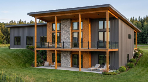 Contemporary House Plan - 55863 - Rear Exterior
