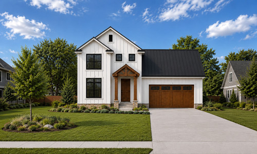 Farmhouse House Plan - Harlan 44865 - Front Exterior