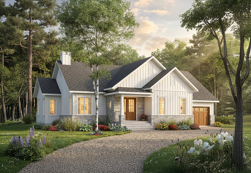 Farmhouse House Plan - Ashbury 5 68109 - Front Exterior