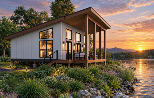 Modern House Plan - Wolf River Cabin 96848 - Rear Exterior