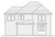 Tudor House Plan - Columbia 45595 - Rear Exterior