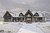 Mountain Rustic House Plan - 54805 Skyline View - Front Exterior in the Snow  - 