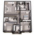 Craftsman House Plan - Woodlands 74847 - 2nd Floor Plan Dollhouse - 