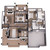 Farmhouse House Plan - Cold Spring 45938 - 1st Floor Plan Dollhouse - 