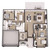 Traditional House Plan - Richmond 93431 - 1st Floor Plan Dollhouse - 