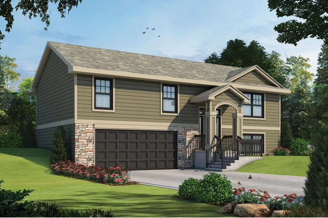 Back Split Rancher Split Level Ranch Floor Plan NV14308 Split Level | New Ventures