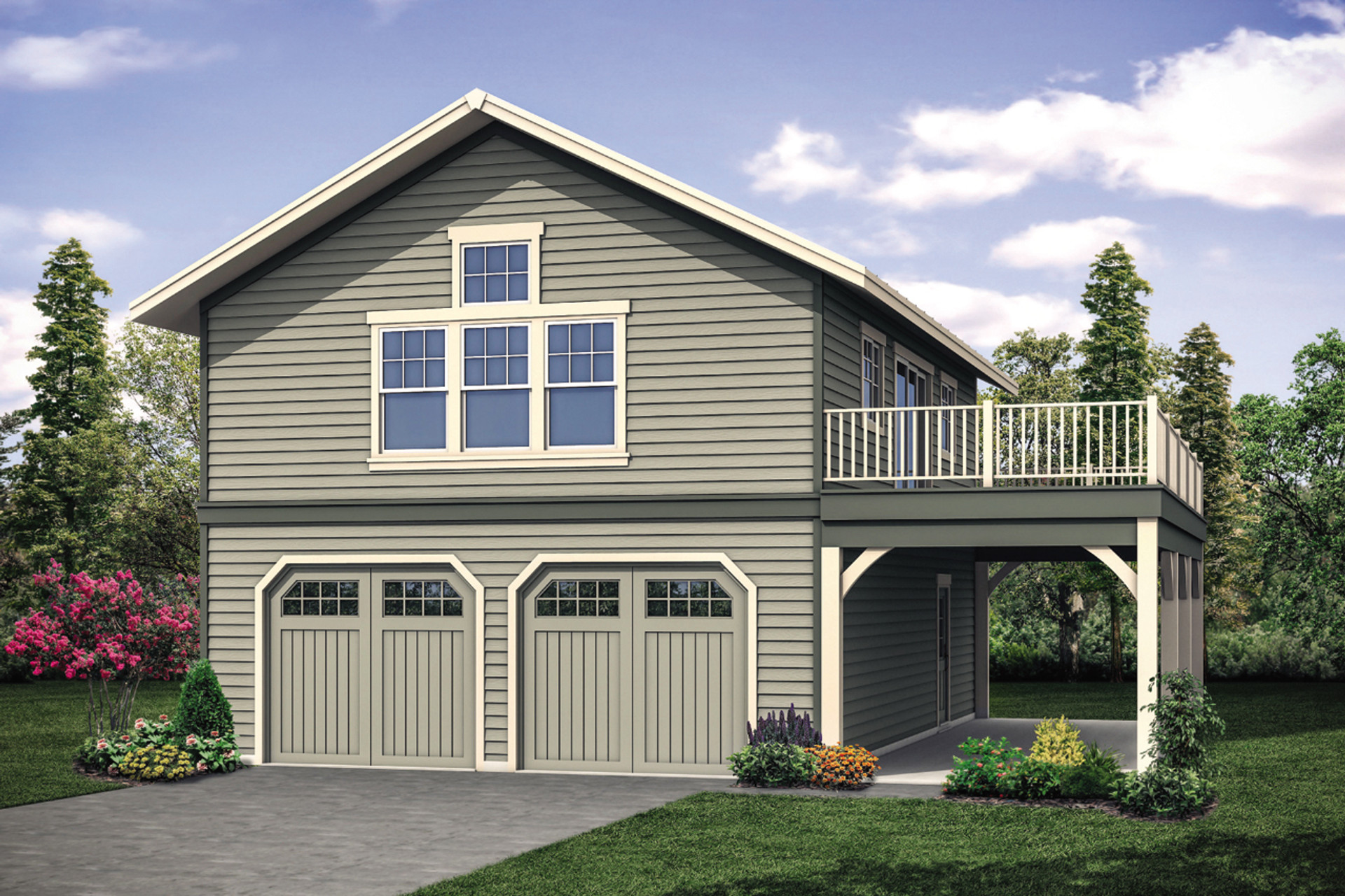 2 car garage with carport plans