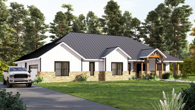 Tansy Plan | Ranch with Cathedral Ceiling | The House Plan Company