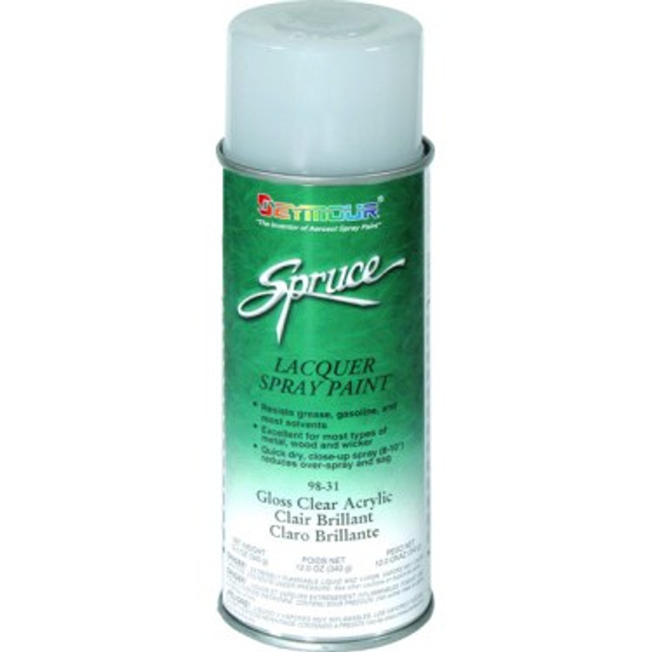 Seymour Spruce 98-31 Gloss Clear Acrylic Lacquer 12 oz Aerosol