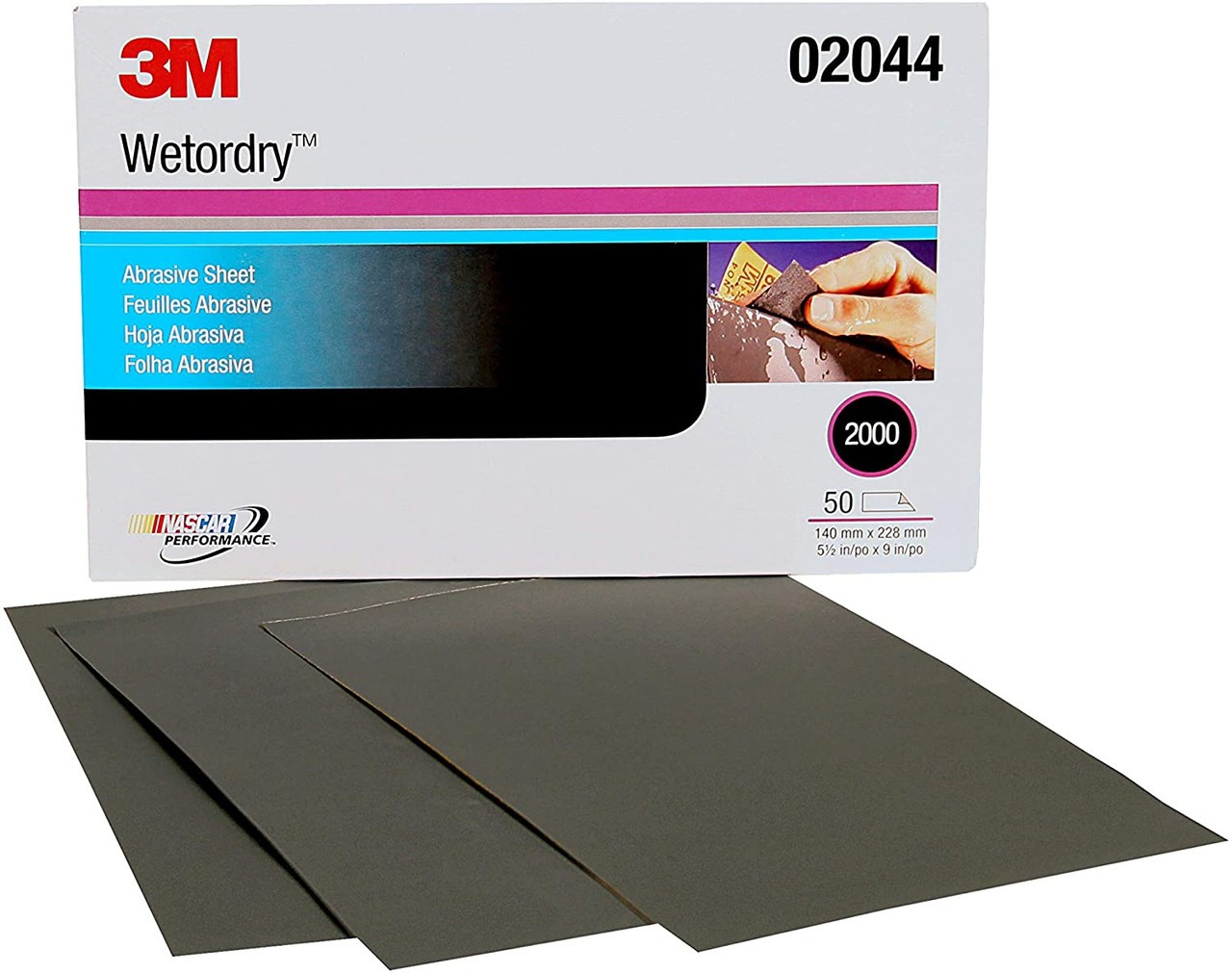 3M 02044 Imperial Wet or Dry 5-1/2" x 9" 2000A Grit Sheets (50 Pack)