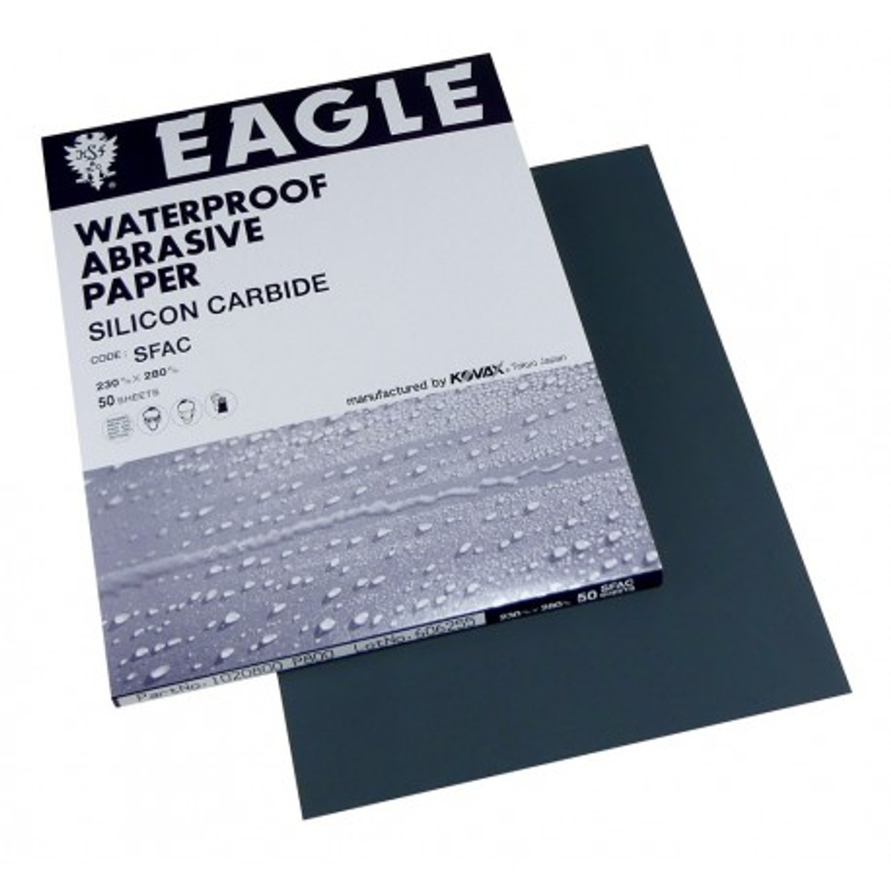 Eagle 101-0080  P80-C 9x11 Silicon Carb Waterproof Sheets Grit (50 pk)  EA