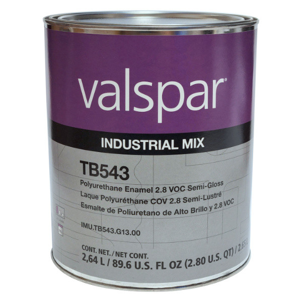 Valspar TB543 Polyurethane Enamel 2.8 VOC Low Gloss 2.64 Liter
