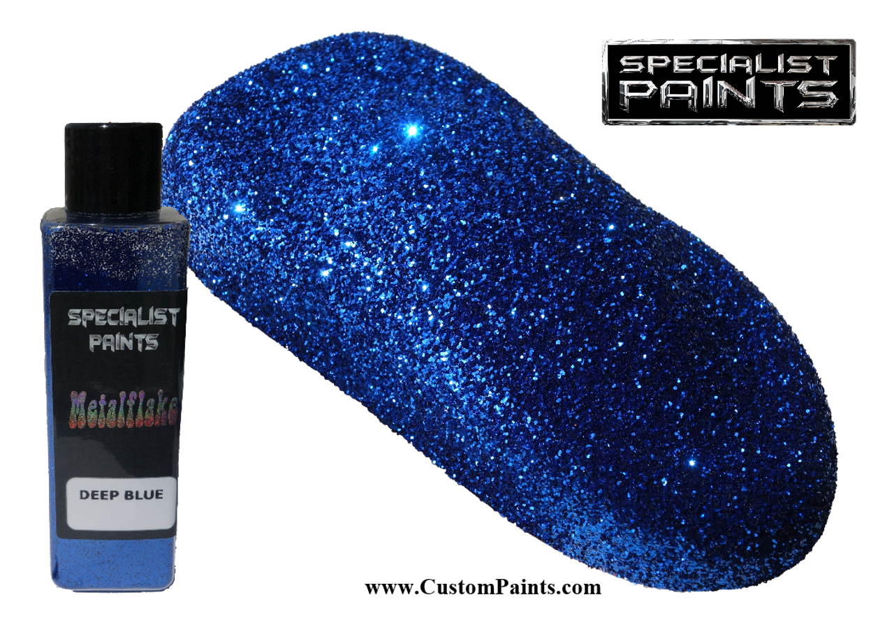 Custom Paints Metalflake Deep Blue Large (015 Hex) 2oz