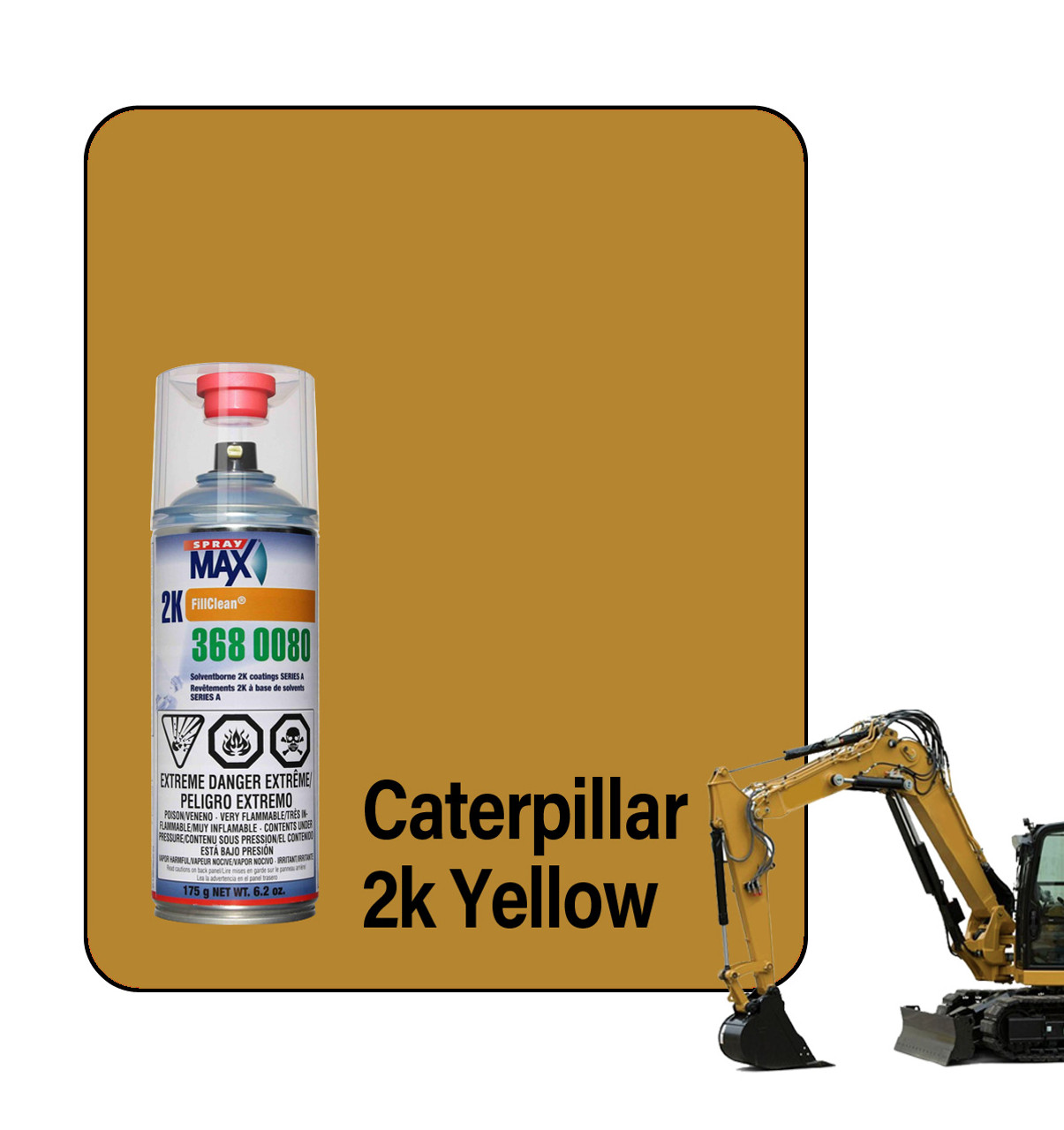 ProTouch Caterpillar Yellow 2K Touch Up Paint Spray (OEM Code 261-7012)