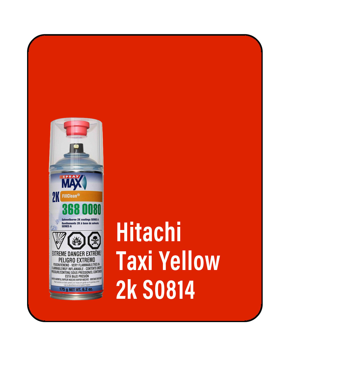 ProTouch Hitachi Taxi Yellow S0814 2K Touch Up Paint Spray - TB550 (3680080)