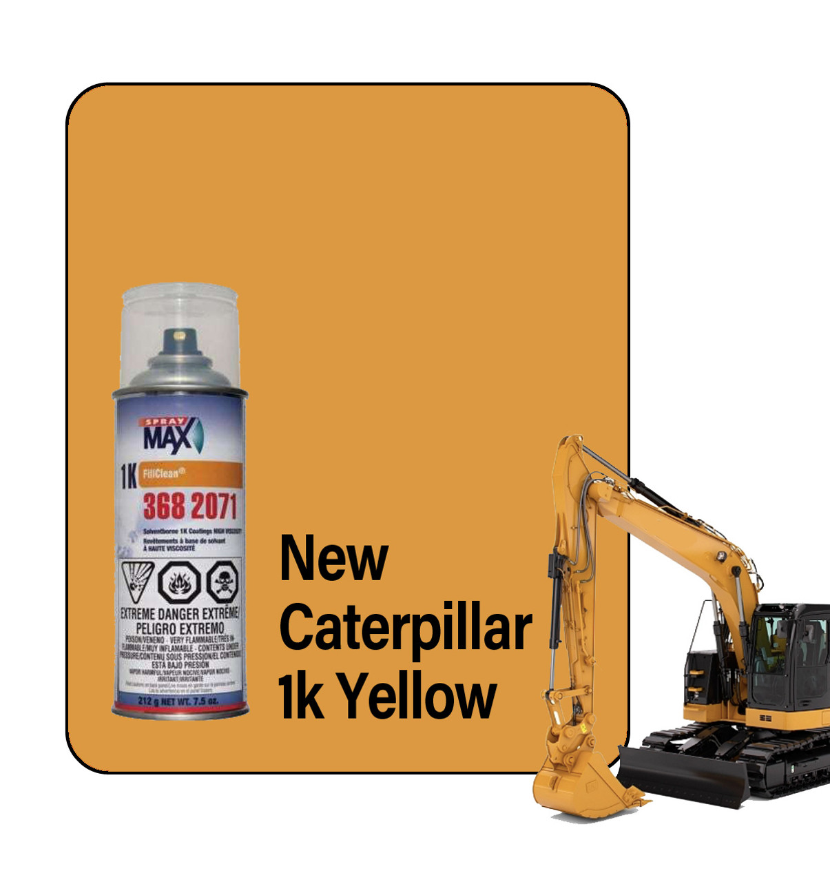 ProTouch New Caterpillar Yellow 1K Touch Up Paint Spray Can (Mfg. Code 112806)