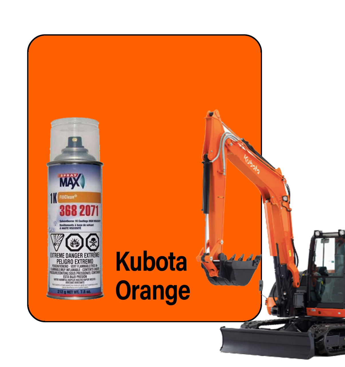ProTouch Kubota Orange 1K Touch Up Paint Spray