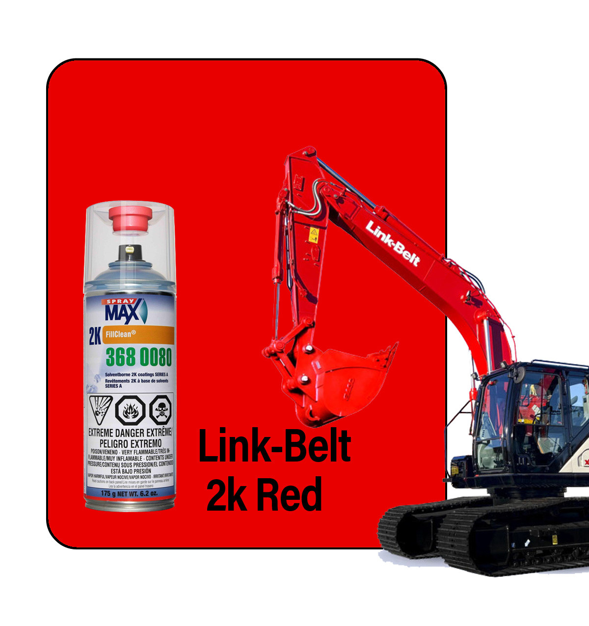 ProTouch Link-Belt Red 2K Touch Up Paint Spray TB550 (3680080)