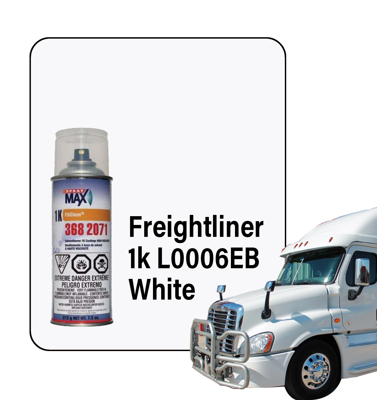 ProTouch Freightliner White L0006EB 1K Touch Up Paint Spray TB230