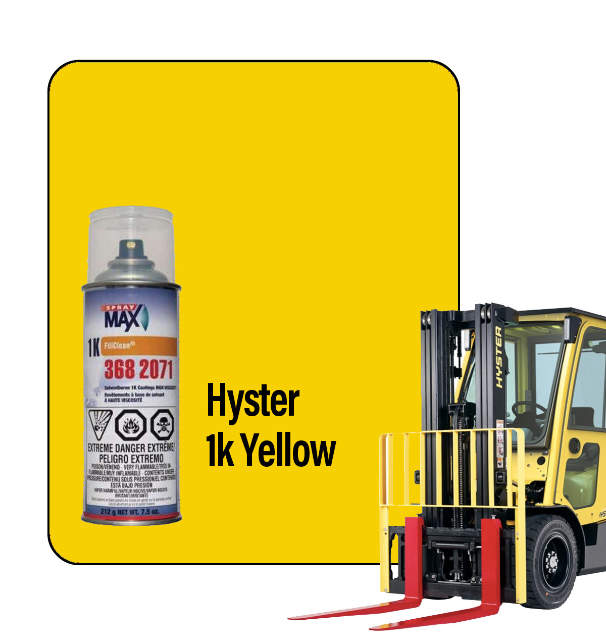 ProTouch Hyster Forklift Yellow HCE-127 1K Touch Up Paint Spray