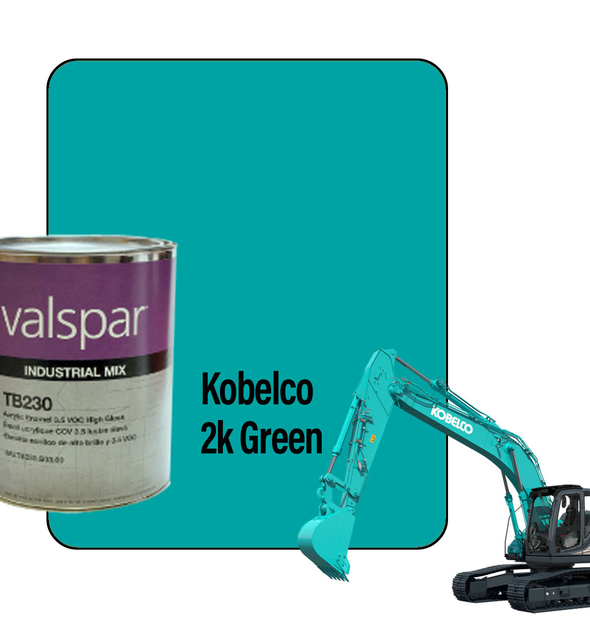 ProTouch Gallon Kobelco Green (Aqua) S2910 Ready-to-Spray Paint Kit - TB230 Formula