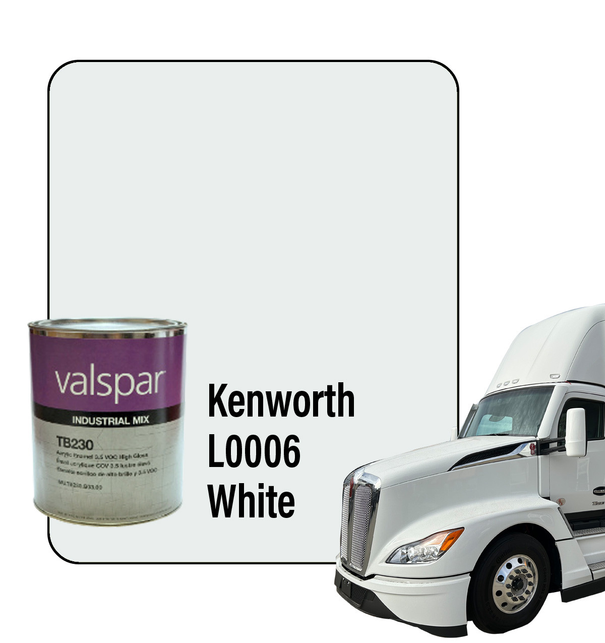 ProTouch Quart L0006EY Kenworth / Peterbilt White Ready-to-Spray Paint Kit - TB230 Formula