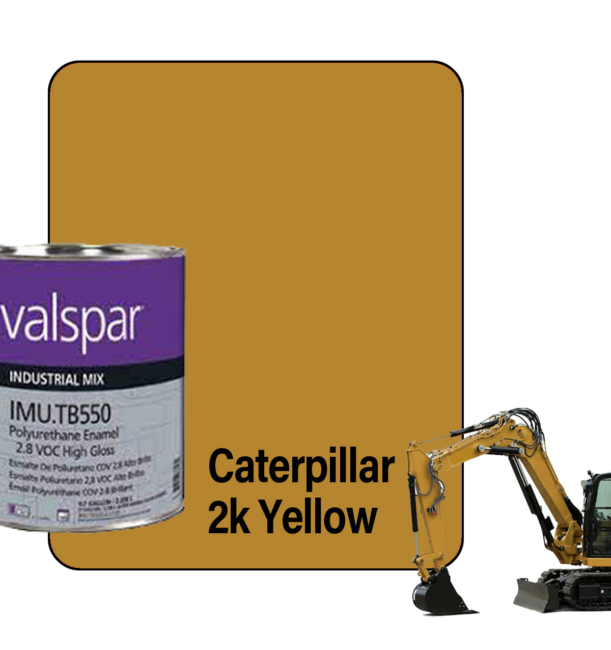ProTouch Gallon Caterpillar TB550 Yellow 2011-2022 2K Ready-to-Spray Paint Kit