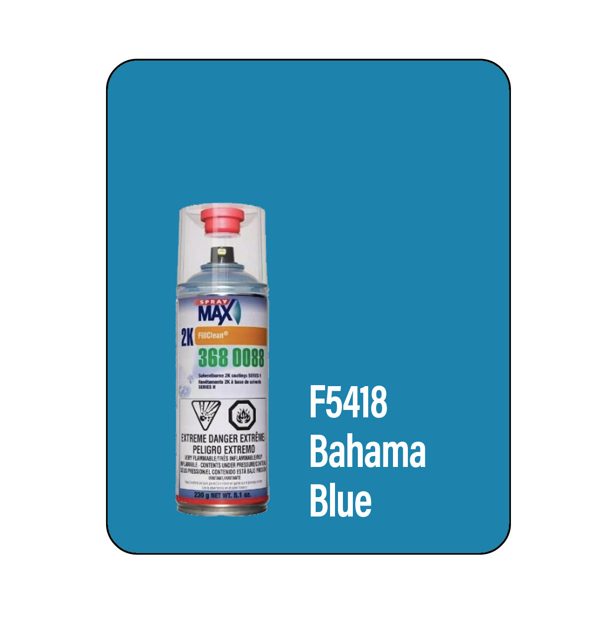 ProTouch F5418 Bahama Blue Marine Hull 2k Touch Up Paint Spray - Motobase 8LV-2K (3680088)
