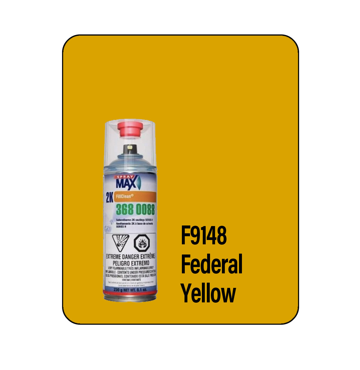 ProTouch F9148 Federal Yellow Marine Hull 2k Touch Up Paint Spray